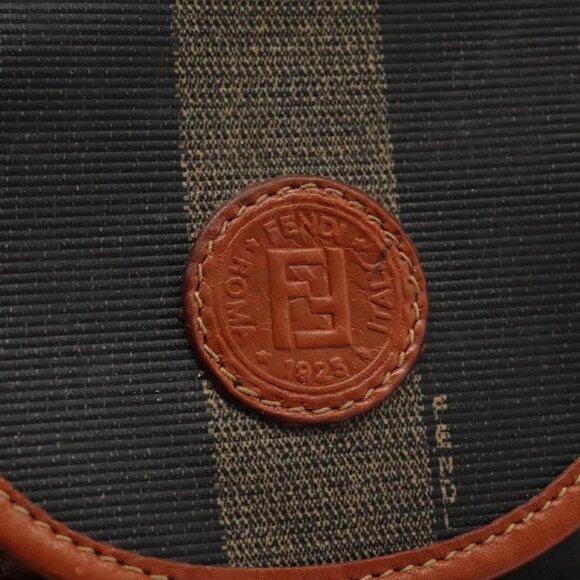 FENDI Pecan Canvas Backpack Brown Black gold Auth - Picture 11 of 16